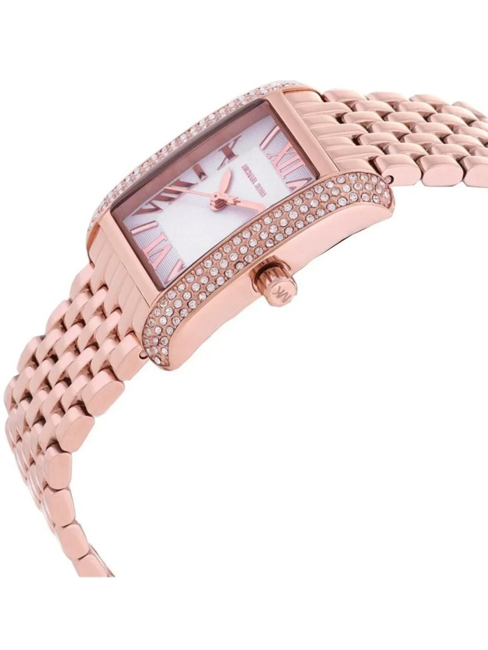 NWT Michael Kors Emery Quartz Crystal White Dial Ladies Watch